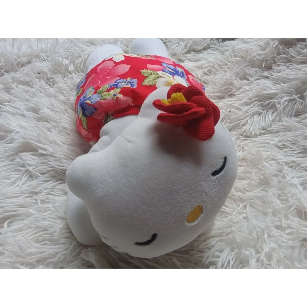 Rare Cute Hello Kitty Plush Pillow Hawaii Sleeping Laying‎ Down 13